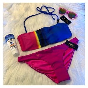 RALPH LAUREN Pink Blue Mix & Match Bikini Set NWT